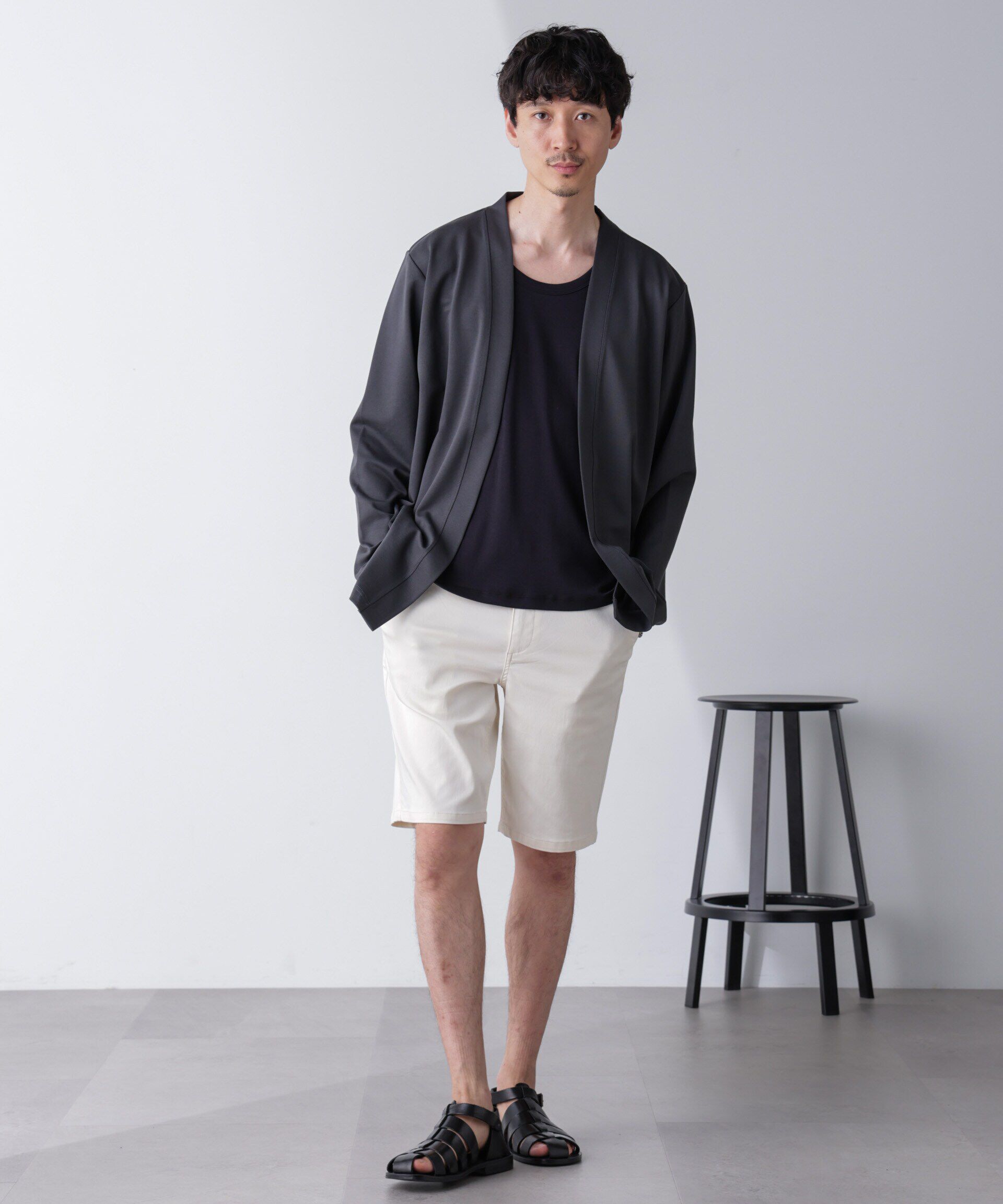 NANO universe「ダブルジャージー着流しカーディガン 24AW」|Tシャツ・カットソー|