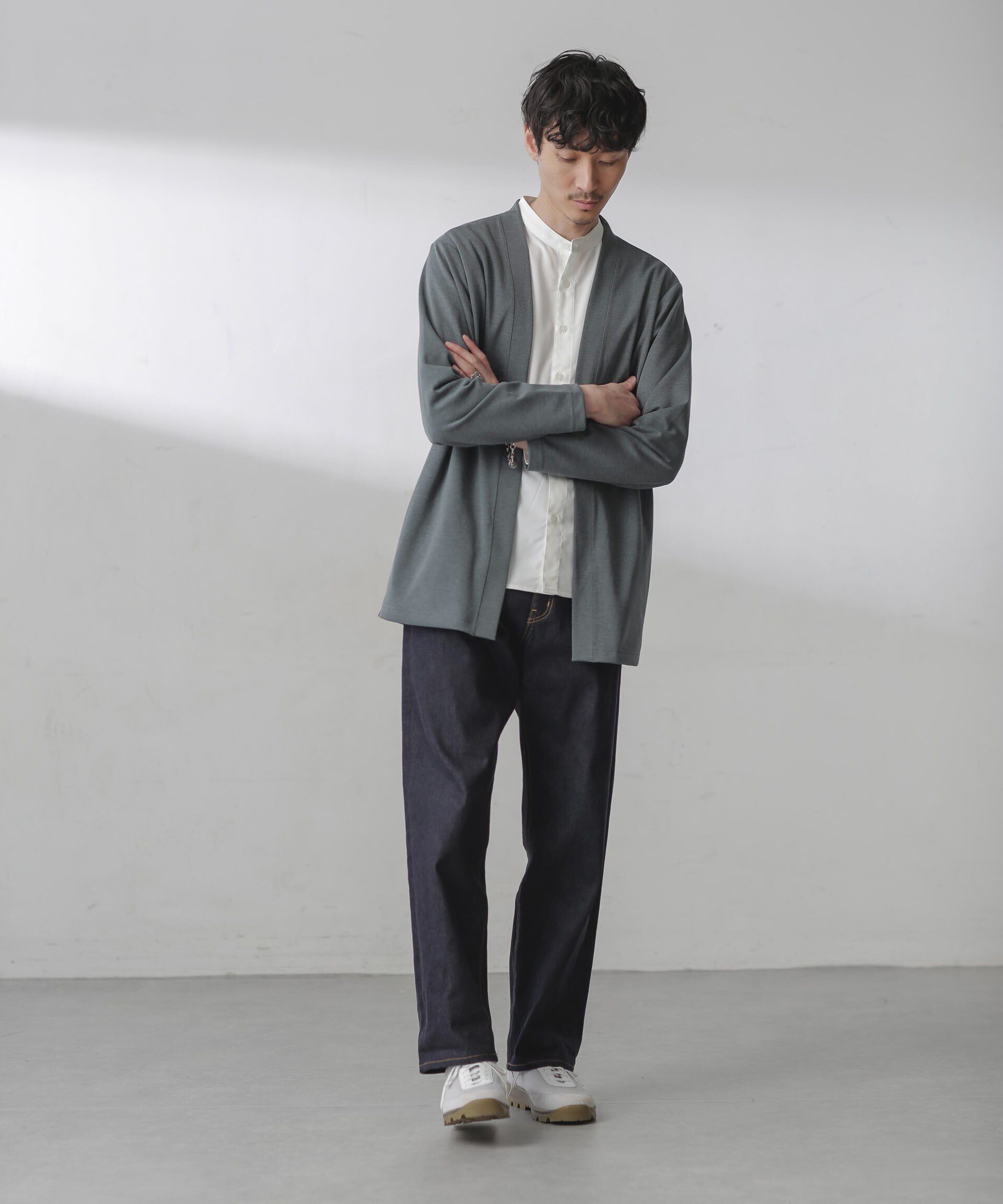 NANO universe「ダブルジャージー着流しカーディガン 24AW」|Tシャツ・カットソー|