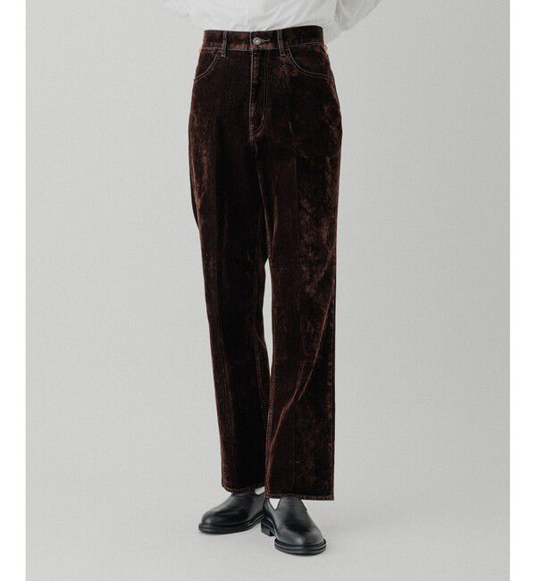 ADAM ET ROPE'「【ISKO】フロッキーデニム ストレートスラックス / ADAM ET ROPE' JEANS -IMAG-」|デニム|
