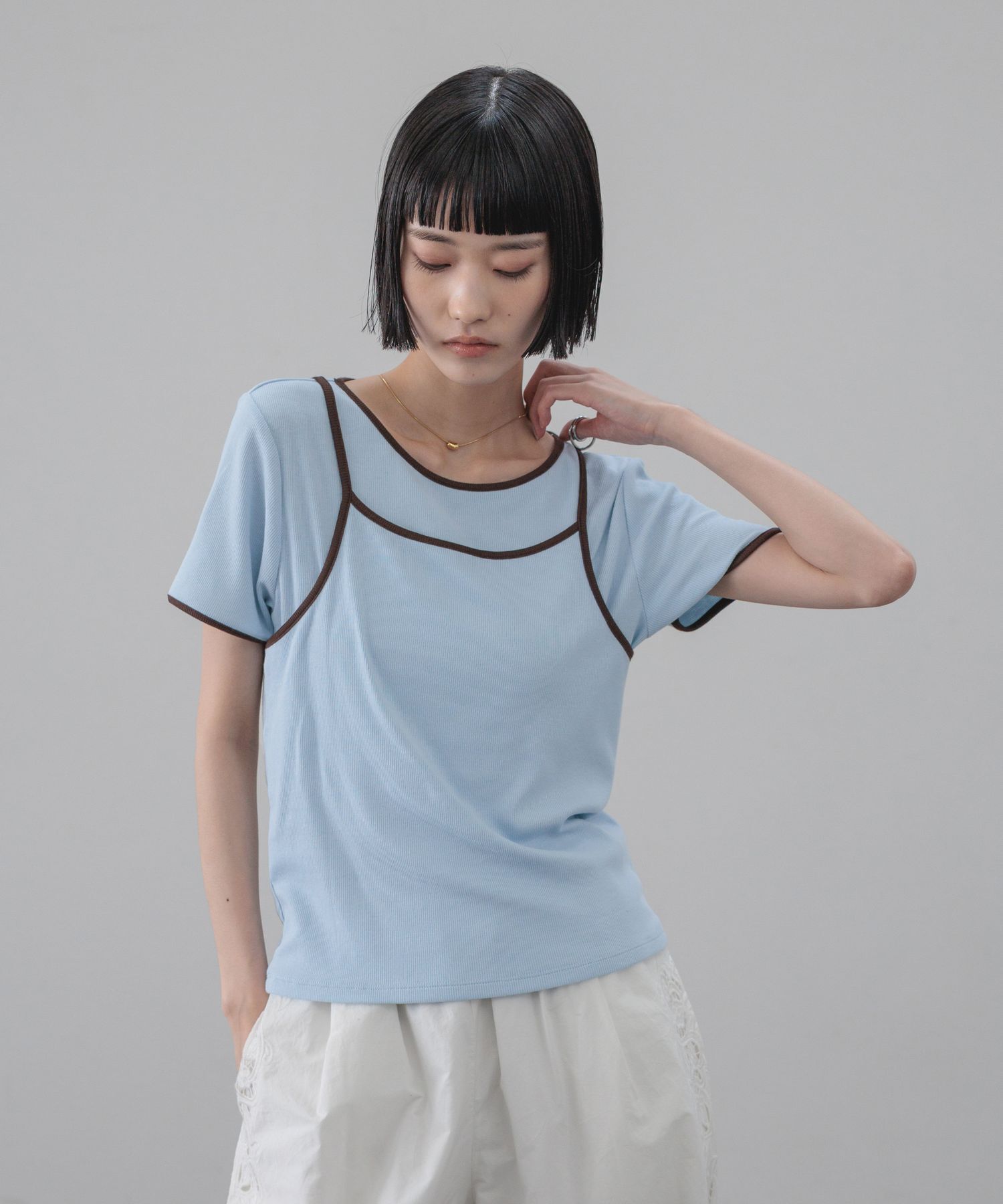 LOWRYS FARM「ハイショク２ＰプルオーバーＳＳ」|Tシャツ・カットソー|BLU2