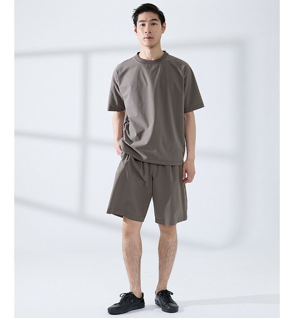 ABAHOUSE「【セットアップ対応】360&deg;ストレッチ リップストップ リラックス Tシャツ/」|Tシャツ・カットソー|
