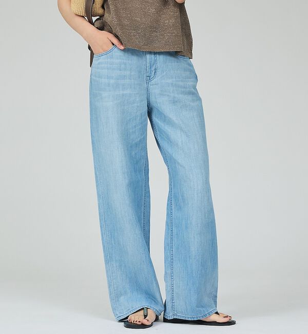 qualite「【Healthy denim】Breezy PinkpeperM- easy ス」|デニム|ライトブルー