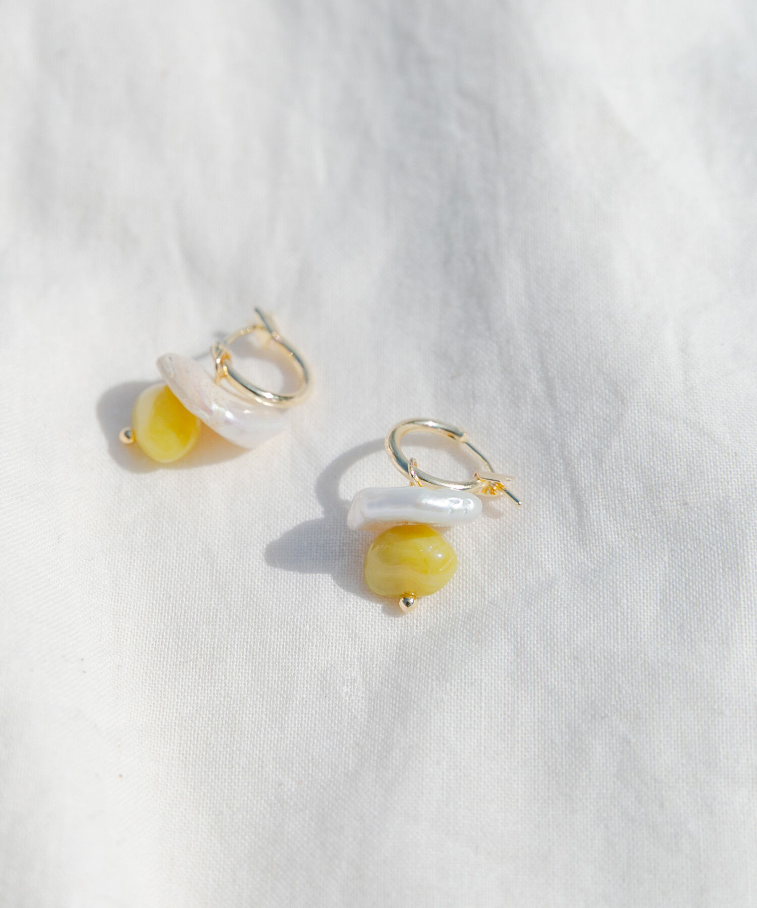 SMELLY「モチーフパールドロップフープピアス」|ピアス|