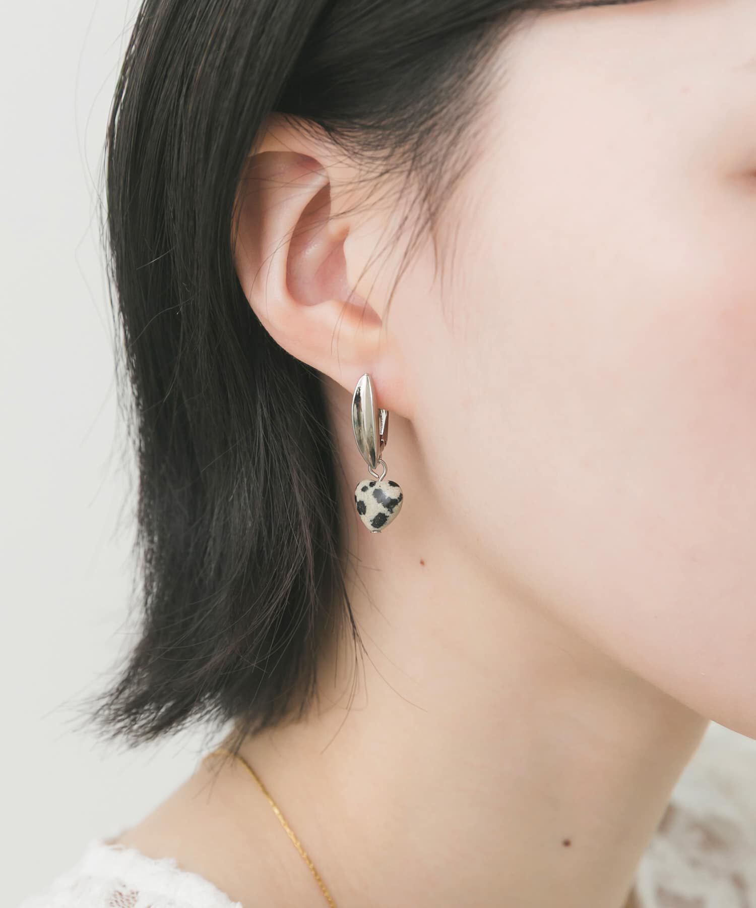 SMELLY「ダルメシアンハートモチーフピアス」|ピアス|