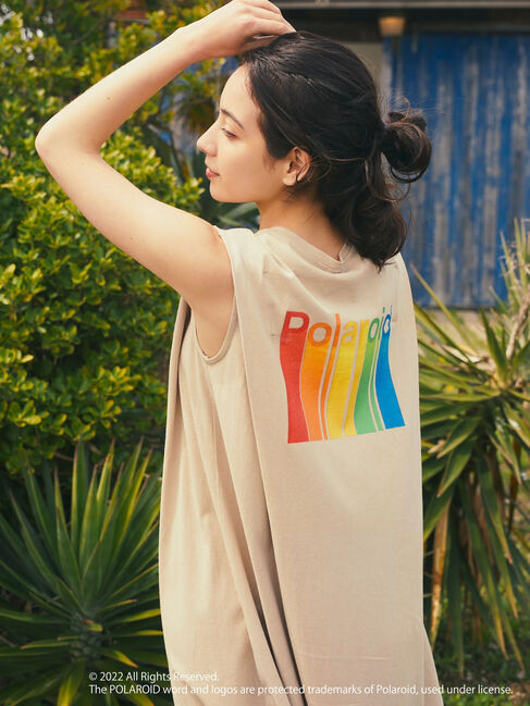 earth music&ecology「Polaroid ノースリーブワンピース」|ワンピース|