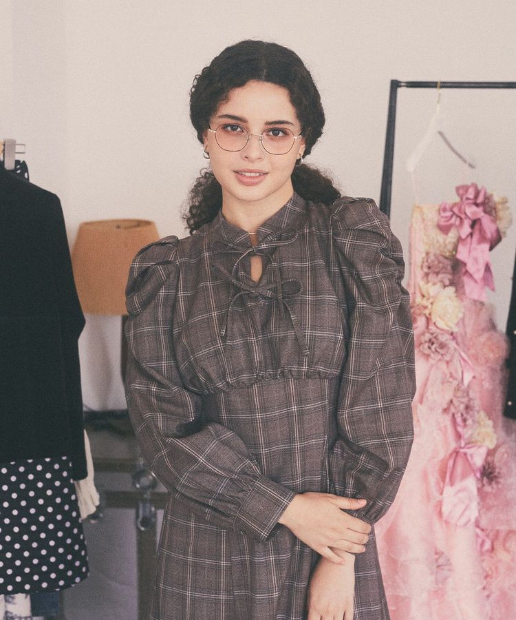 Maison de FLEUR Petite Robe「聡明な淑女のチェックワンピース」|ワンピース|