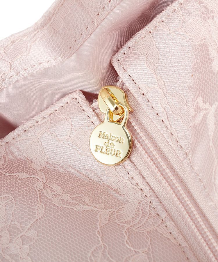 Maison de FLEUR「【Mサイズ/A4対応】レースフリルハンドルスクエアトートMバッグ」|トートバッグ|