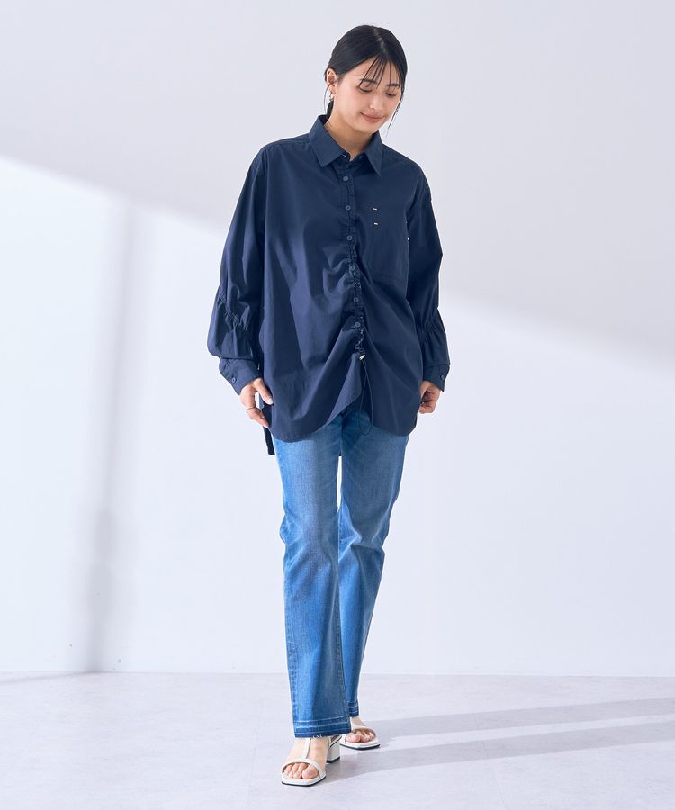 YECCA VECCA「カットオフスリムストレートデニムパンツ」|デニム|