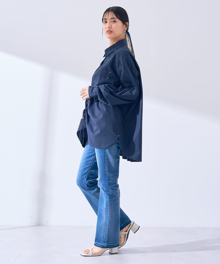 YECCA VECCA「カットオフスリムストレートデニムパンツ」|デニム|