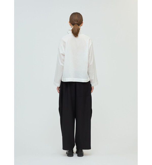 mizuiro ind「mizuiro ind ジップハイネックカラープルオーバー」|シャツ・ブラウス|