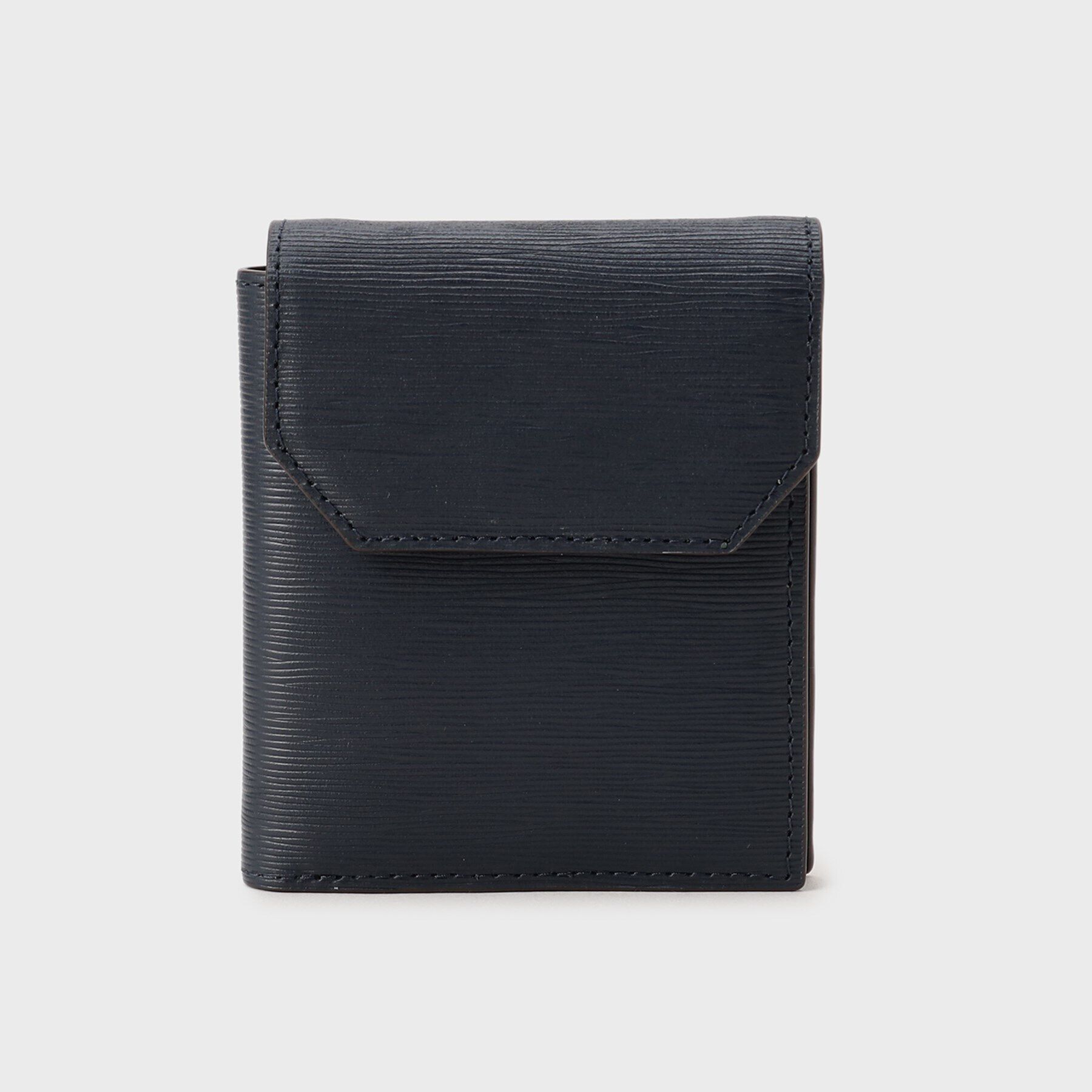 TAKEO KIKUCHI「【NEW レザーリップルシリーズ】 コンパクトウォレット」|財布|ネイビー(094)