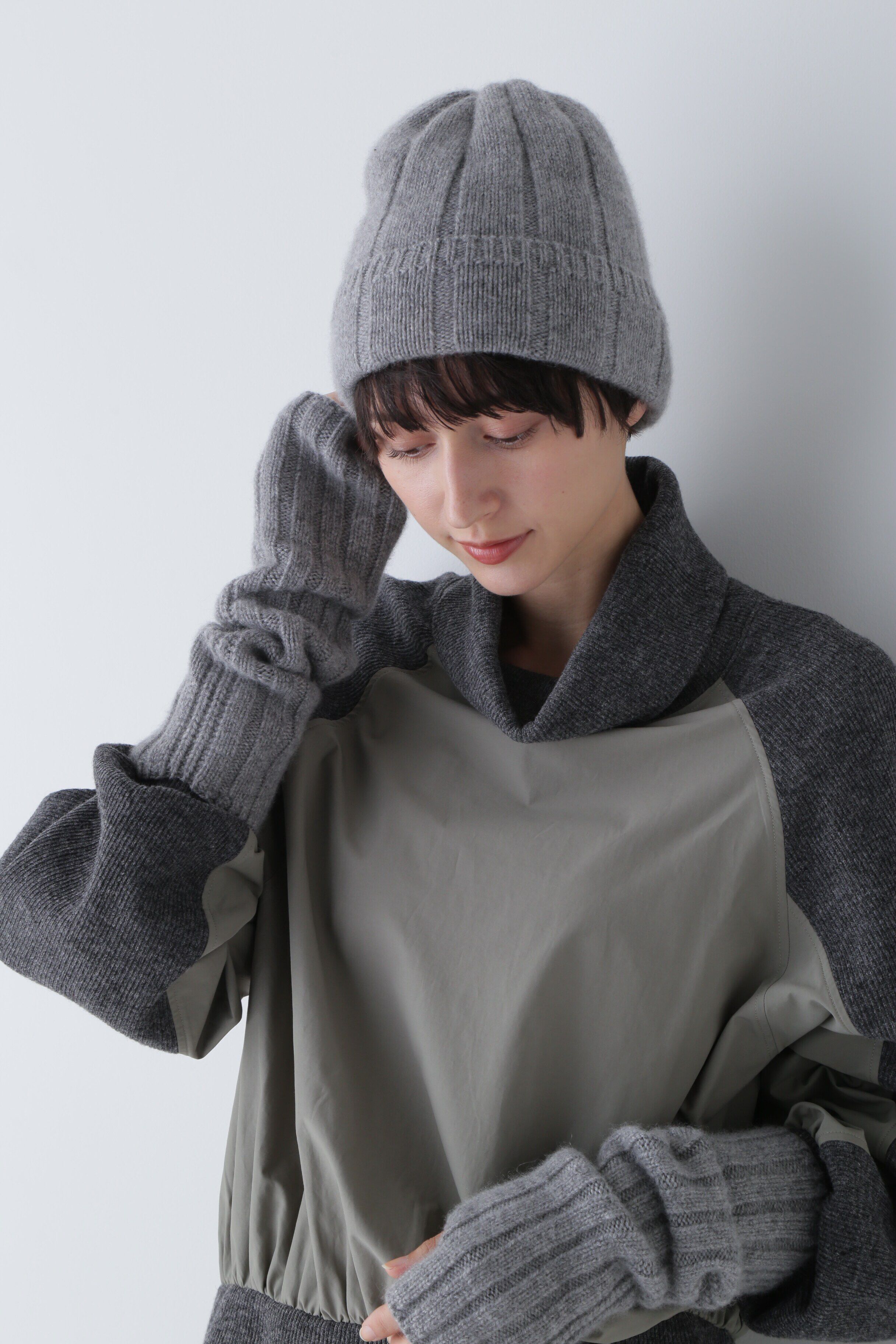  「◆カシミヤニット帽」|その他|TOPグレー