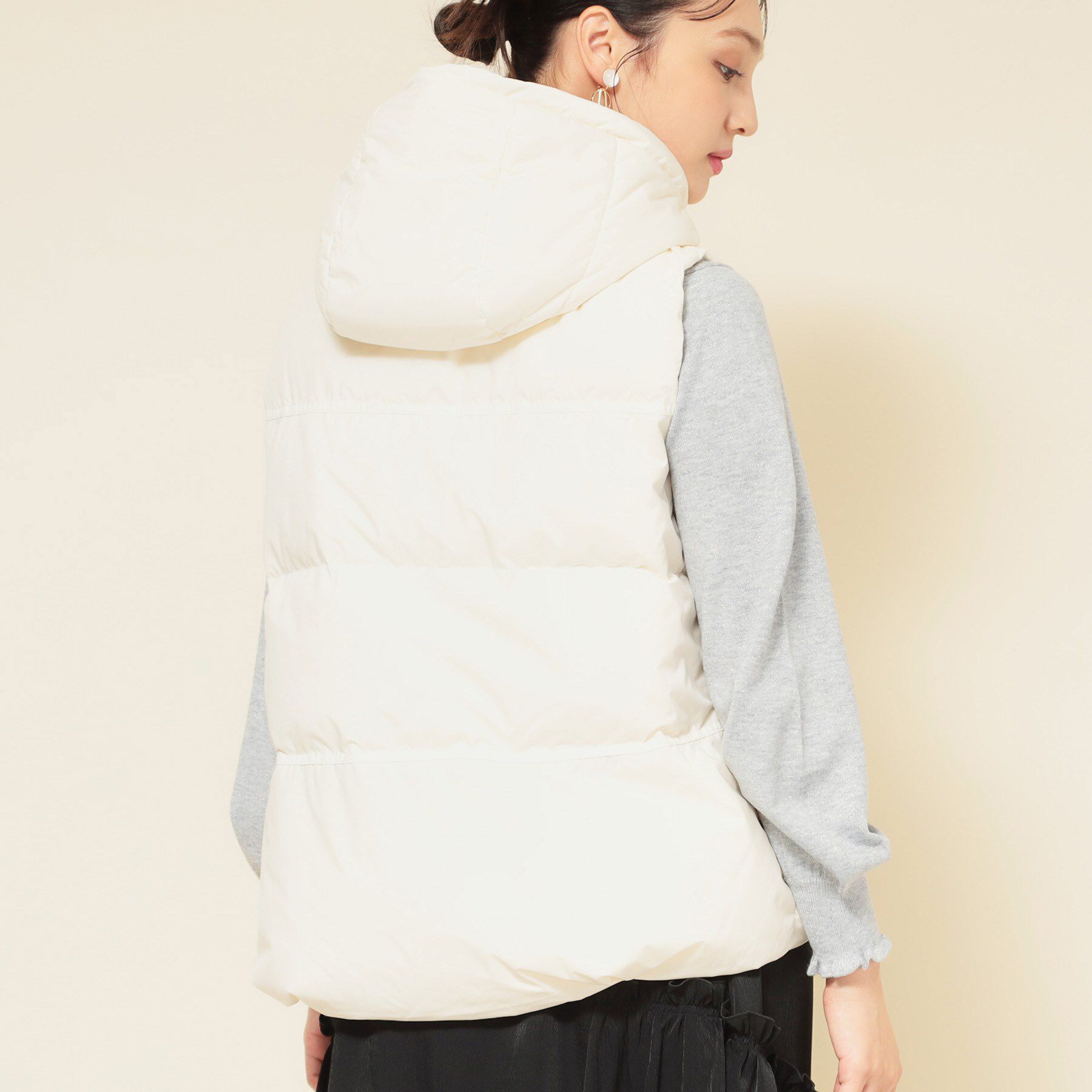 SunaUna「【フード付き／2色展開】ダウンベスト」|ダウンベスト・ベスト|