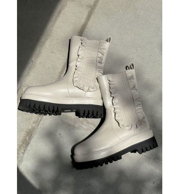 CALNAMUR「SIDE GORE FRILL SHORT BOOTS/サイドゴアフリルショートブーツ」|その他|