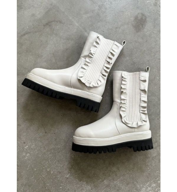CALNAMUR「SIDE GORE FRILL SHORT BOOTS/サイドゴアフリルショートブーツ」|その他|