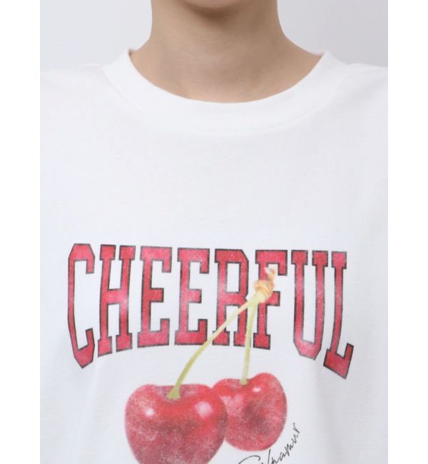 CALNAMUR「クラッシュチェリープリントビッグスウェット」|Tシャツ・カットソー|