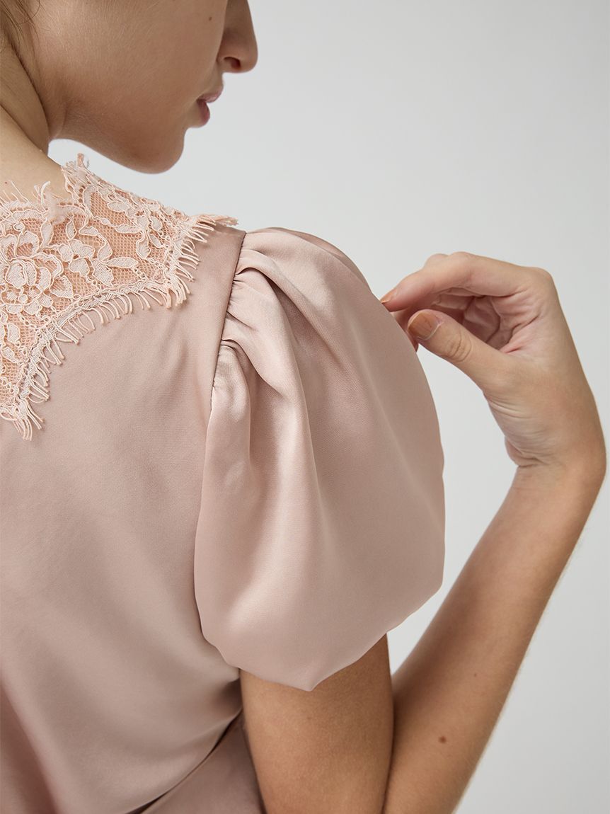 LILY BROWN「ヴィンテージレースサテントップス」|Tシャツ・カットソー|
