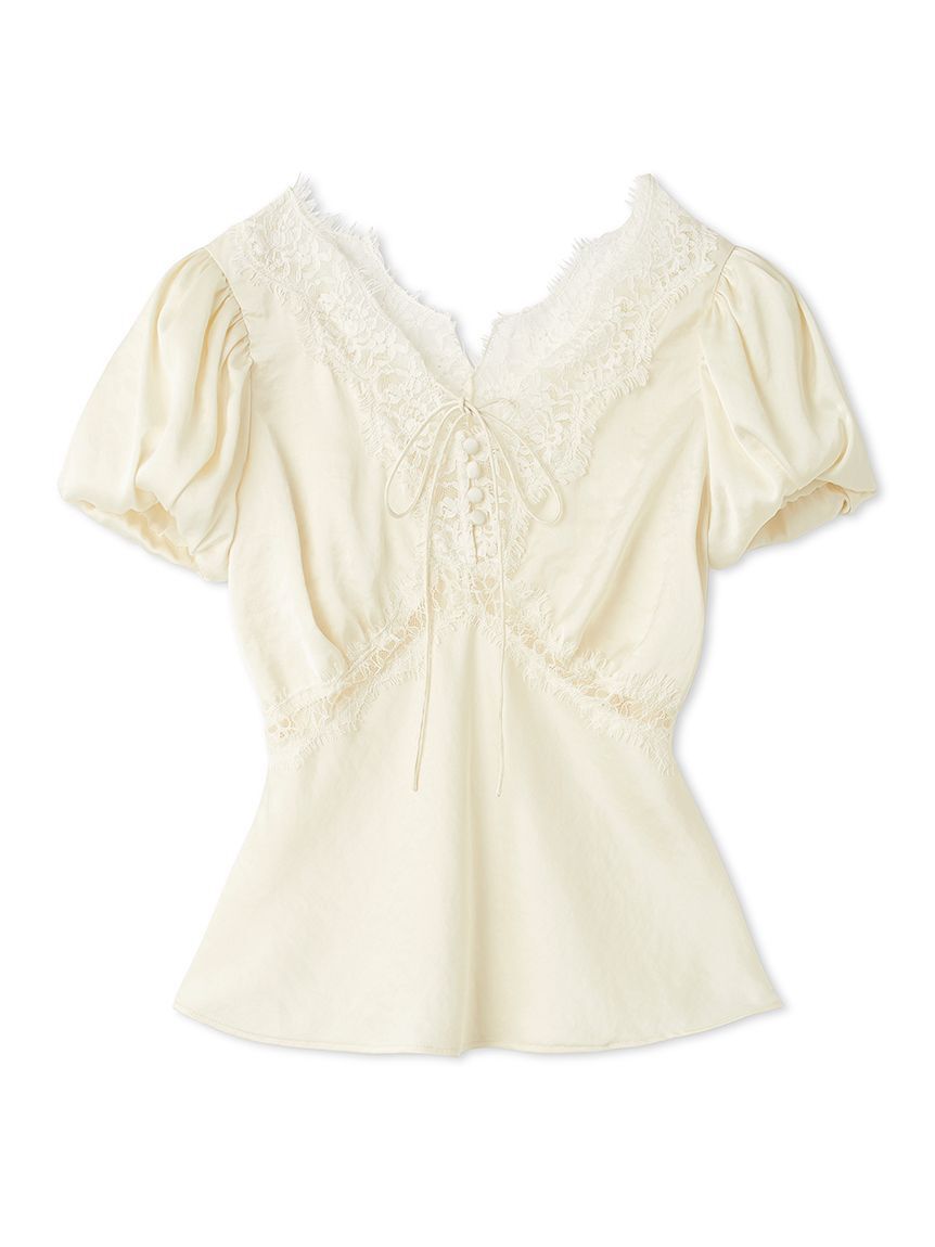 LILY BROWN「ヴィンテージレースサテントップス」|Tシャツ・カットソー|