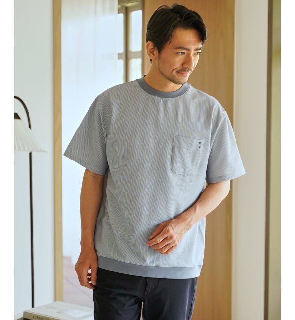 ikka「【接触冷感】シアサッカーシャツT」|シャツ・ブラウス|