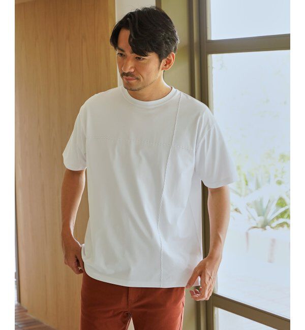 ikka「【接触冷感】ステッチ刺繍Tシャツ」|Tシャツ・カットソー|ホワイト