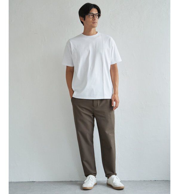 ikka「【接触冷感】ステッチ刺繍Tシャツ」|Tシャツ・カットソー|