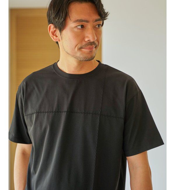 ikka「【接触冷感】ステッチ刺繍Tシャツ」|Tシャツ・カットソー|