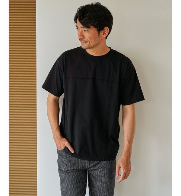 ikka「【接触冷感】ステッチ刺繍Tシャツ」|Tシャツ・カットソー|