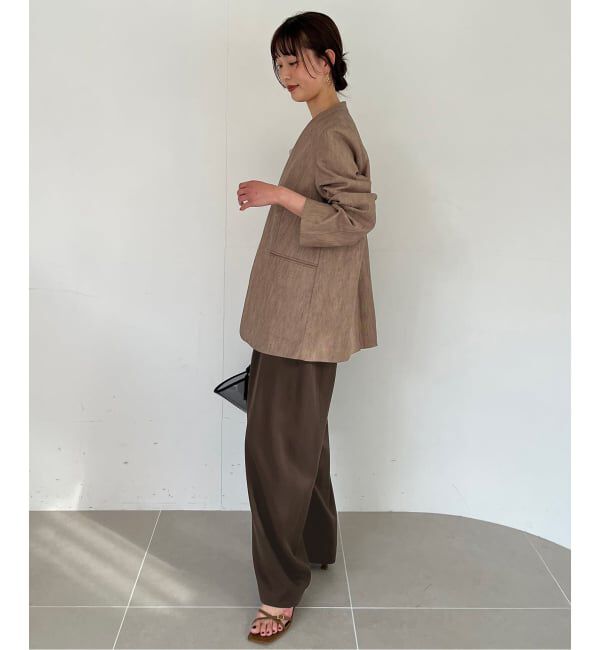 SLOBE IENA「《3サイズ展開》ワンタックバレルスラックス」|スラックス|