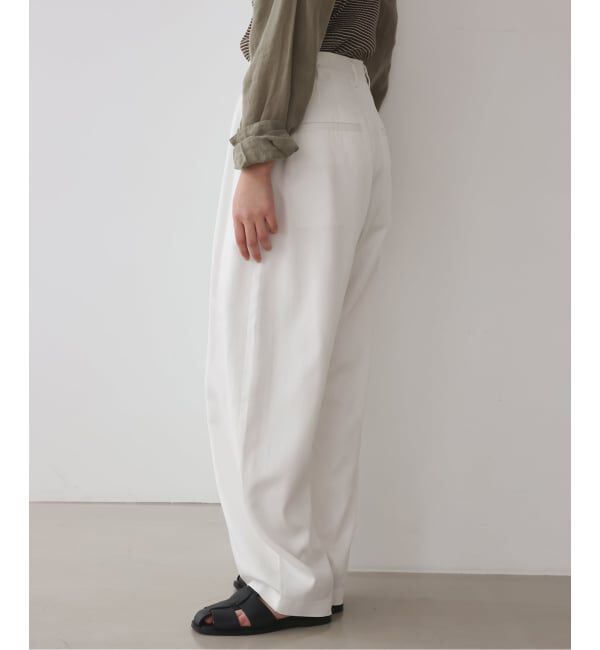 SLOBE IENA「《3サイズ展開》ワンタックバレルスラックス」|スラックス|