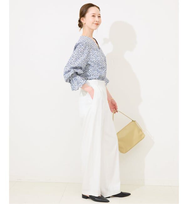 SLOBE IENA「《3サイズ展開》ワンタックバレルスラックス」|スラックス|