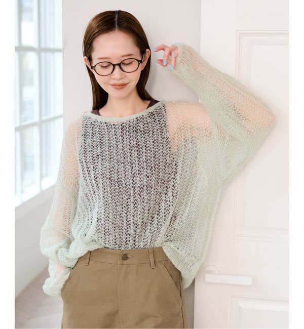 U by SPICK&SPAN「《予約》モヘヤブレンドニット」|ニット・セーター|グリーン