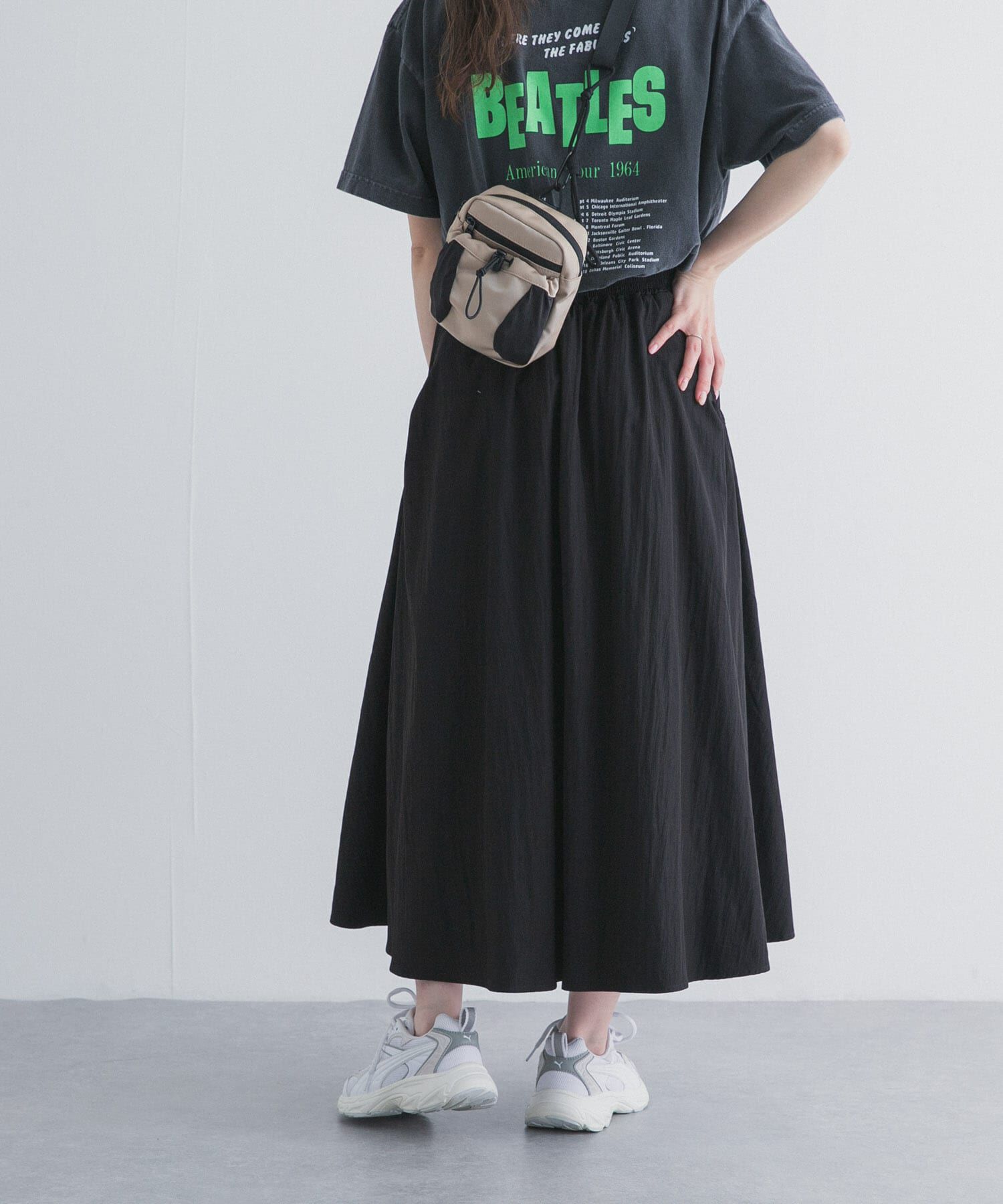 URBAN RESEARCH DOORS「撥水ポケットギャザースカート」|スカート|