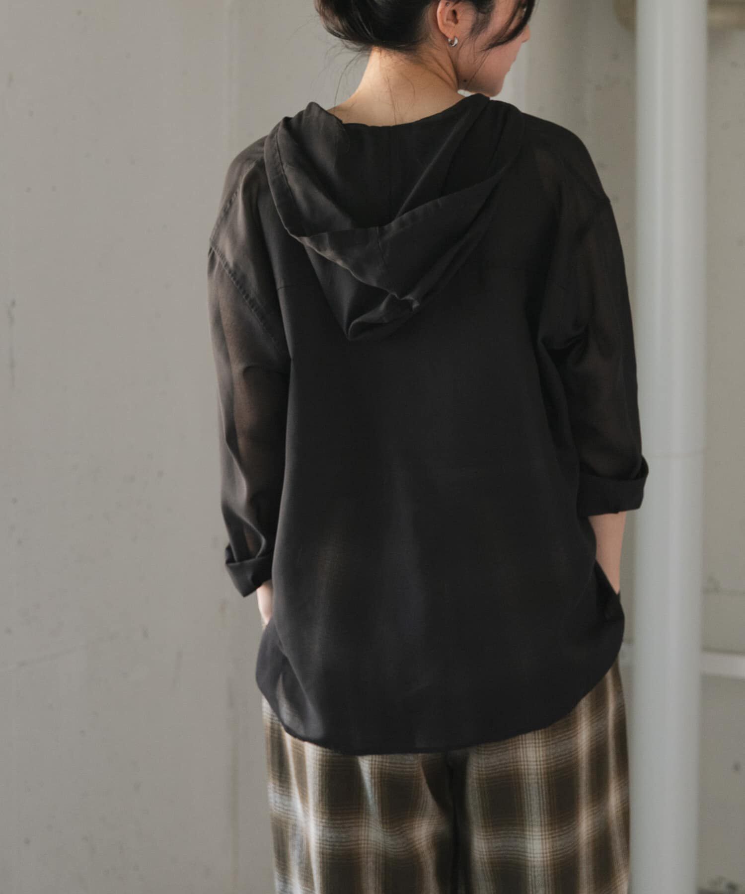 URBAN RESEARCH DOORS「FORK&SPOON　シアーフーディーシャツ」|シャツ・ブラウス|