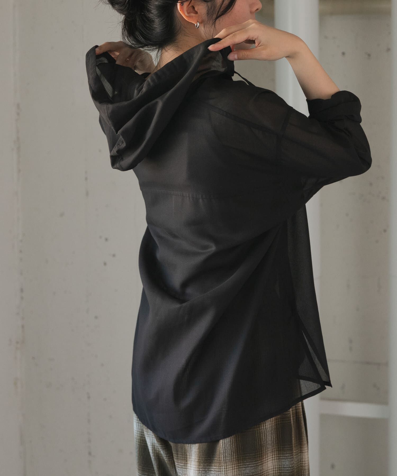 URBAN RESEARCH DOORS「FORK&SPOON　シアーフーディーシャツ」|シャツ・ブラウス|