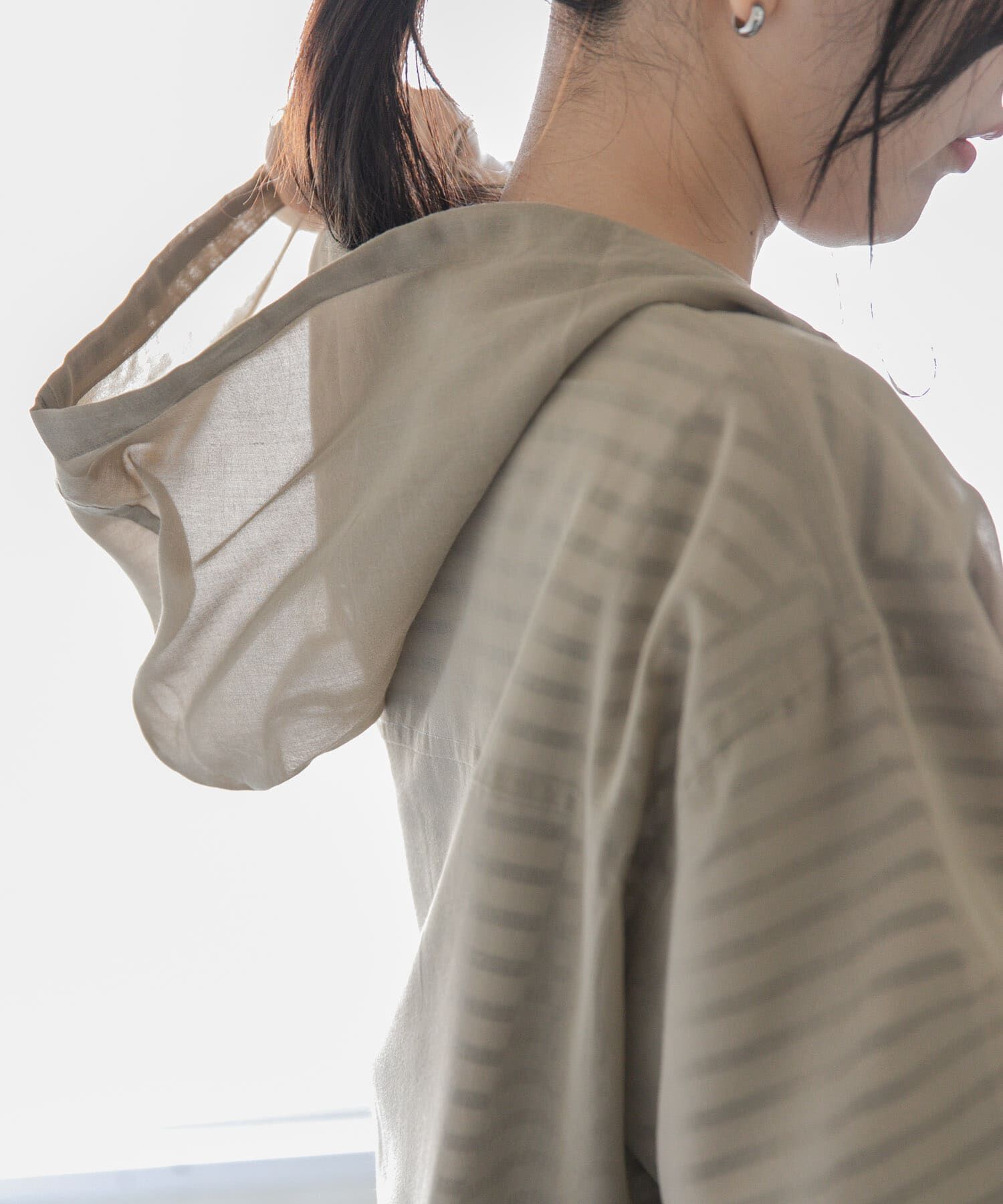 URBAN RESEARCH DOORS「FORK&SPOON　シアーフーディーシャツ」|シャツ・ブラウス|
