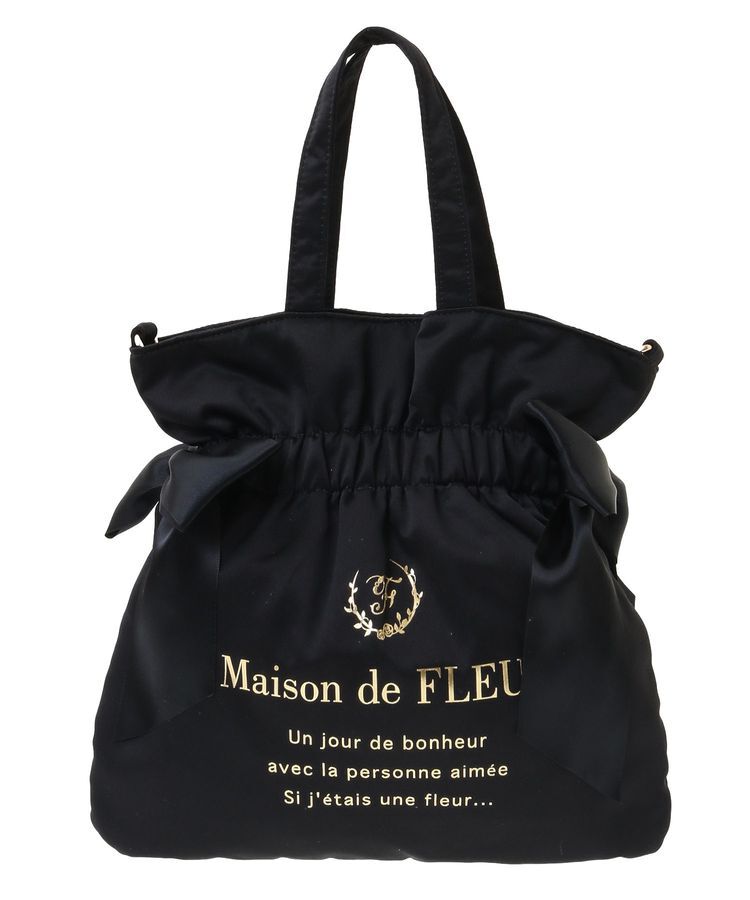 Maison de FLEUR「【2Way】ダブルリボン2Wayトートバッグ」|トートバッグ|