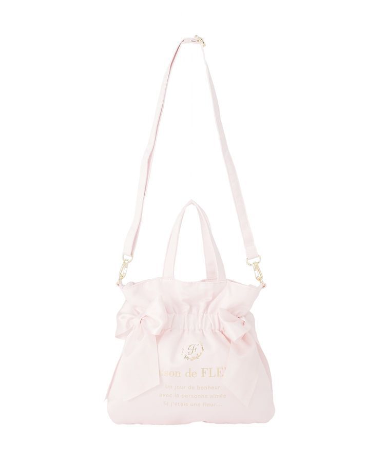 Maison de FLEUR「【2Way】ダブルリボン2Wayトートバッグ」|トートバッグ|
