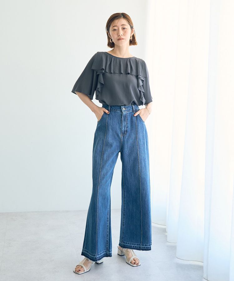 YECCA VECCA「ラッフルシアーブラウス」|シャツ・ブラウス|