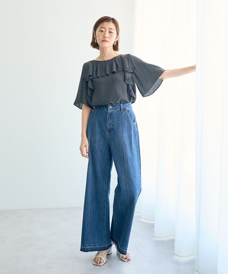 YECCA VECCA「ラッフルシアーブラウス」|シャツ・ブラウス|