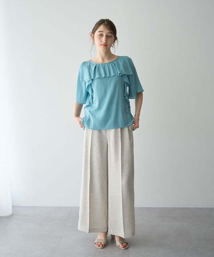 YECCA VECCA「ラッフルシアーブラウス」|シャツ・ブラウス|