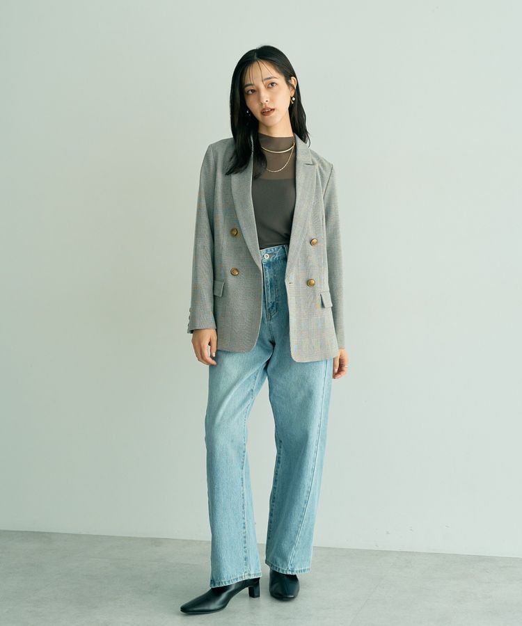 YECCA VECCA「ルーズストレートデニムパンツ」|デニム|
