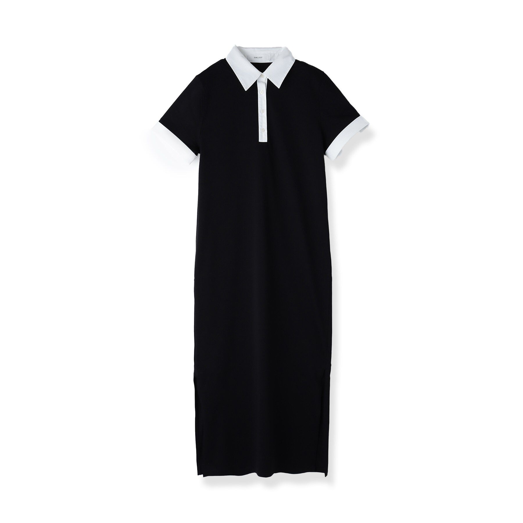 GALLEST「ポロ衿カットソーワンピ―ス」|ワンピース|ブラック(519)