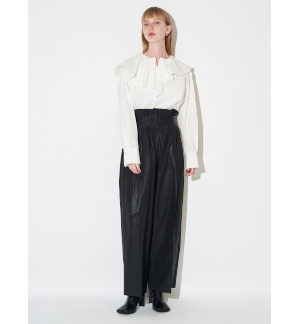 ELENDEEK「ASYME RUFFLE COLLER BL」|シャツ・ブラウス|