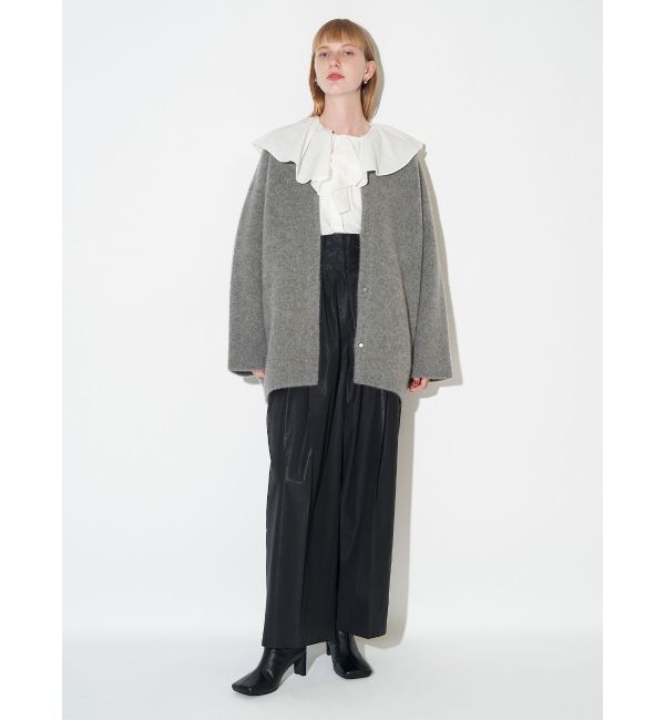ELENDEEK「ASYME RUFFLE COLLER BL」|シャツ・ブラウス|