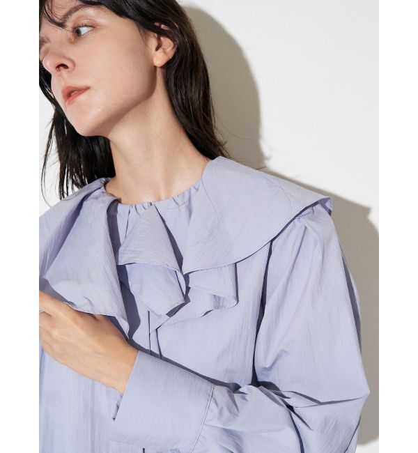 ELENDEEK「ASYME RUFFLE COLLER BL」|シャツ・ブラウス|