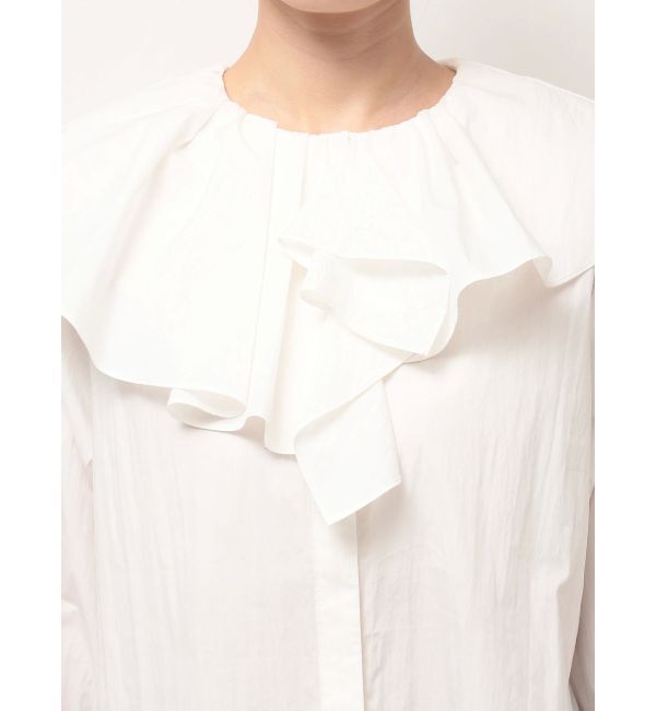 ELENDEEK「ASYME RUFFLE COLLER BL」|シャツ・ブラウス|