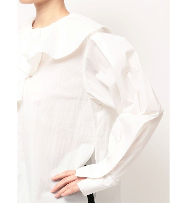 ELENDEEK「ASYME RUFFLE COLLER BL」|シャツ・ブラウス|