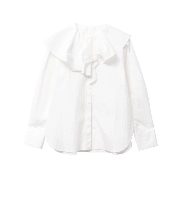 ELENDEEK「ASYME RUFFLE COLLER BL」|シャツ・ブラウス|