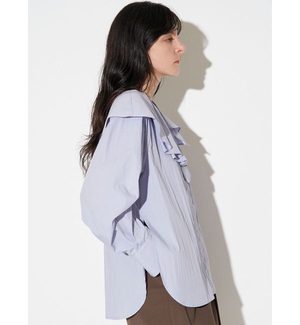 ELENDEEK「ASYME RUFFLE COLLER BL」|シャツ・ブラウス|