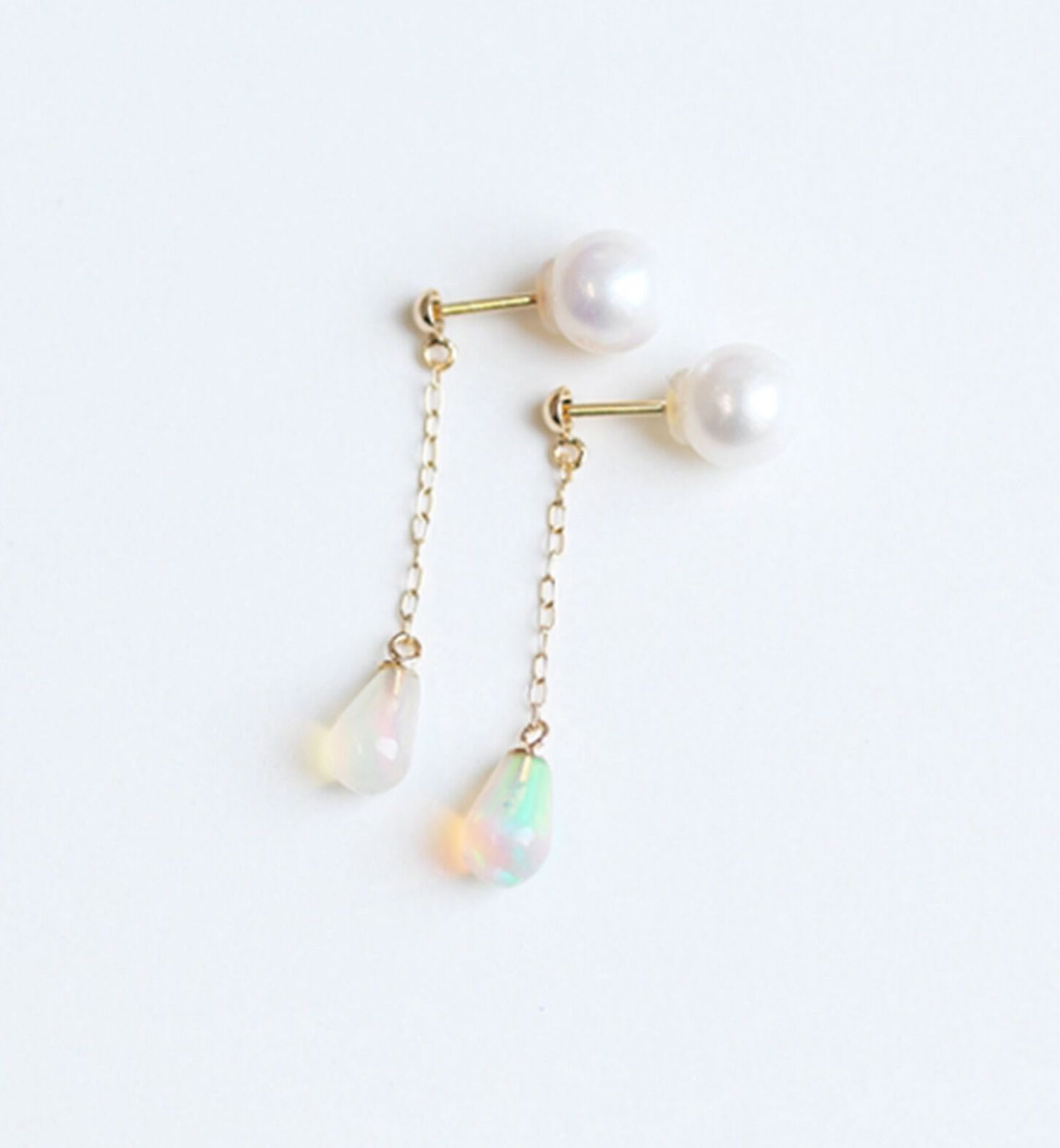  「オパール ピアス | K18 〈パールキャッチ〉」|ピアス|